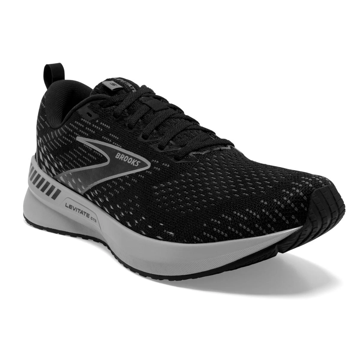 'Brooks' Men's Levitate GTS 5 - Black / Ebony / Grey 4 'Brooks' Men's Levitate GTS 5 - Black / Ebony / Grey - Image 2