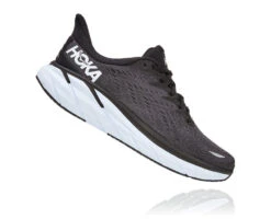 'HOKA' Men's Clifton 8 - Black / White -Shoes Specialty Store 1119393 BWHT 2 1024x1024@2x