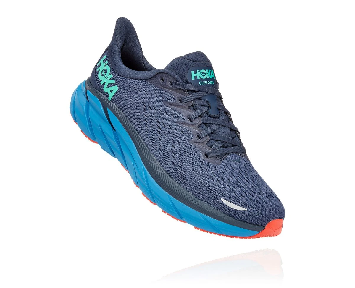'Hoka' Men's Clifton 8 - Outer Space / Vallarta Blue 3 'Hoka' Men's Clifton 8 - Outer Space / Vallarta Blue