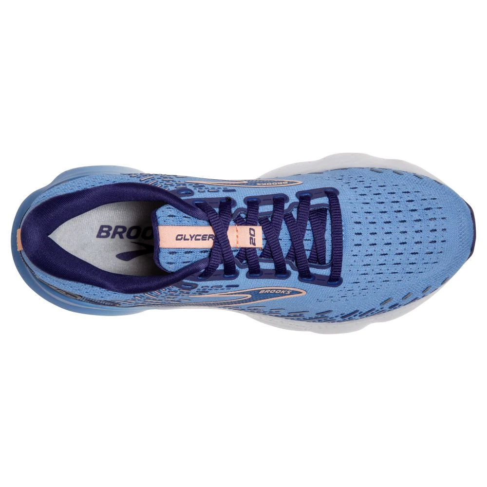'Brooks' Women's Glycerin 20 - Blissful Blue / Peach / White 4 'Brooks' Women's Glycerin 20 - Blissful Blue / Peach / White - Image 2