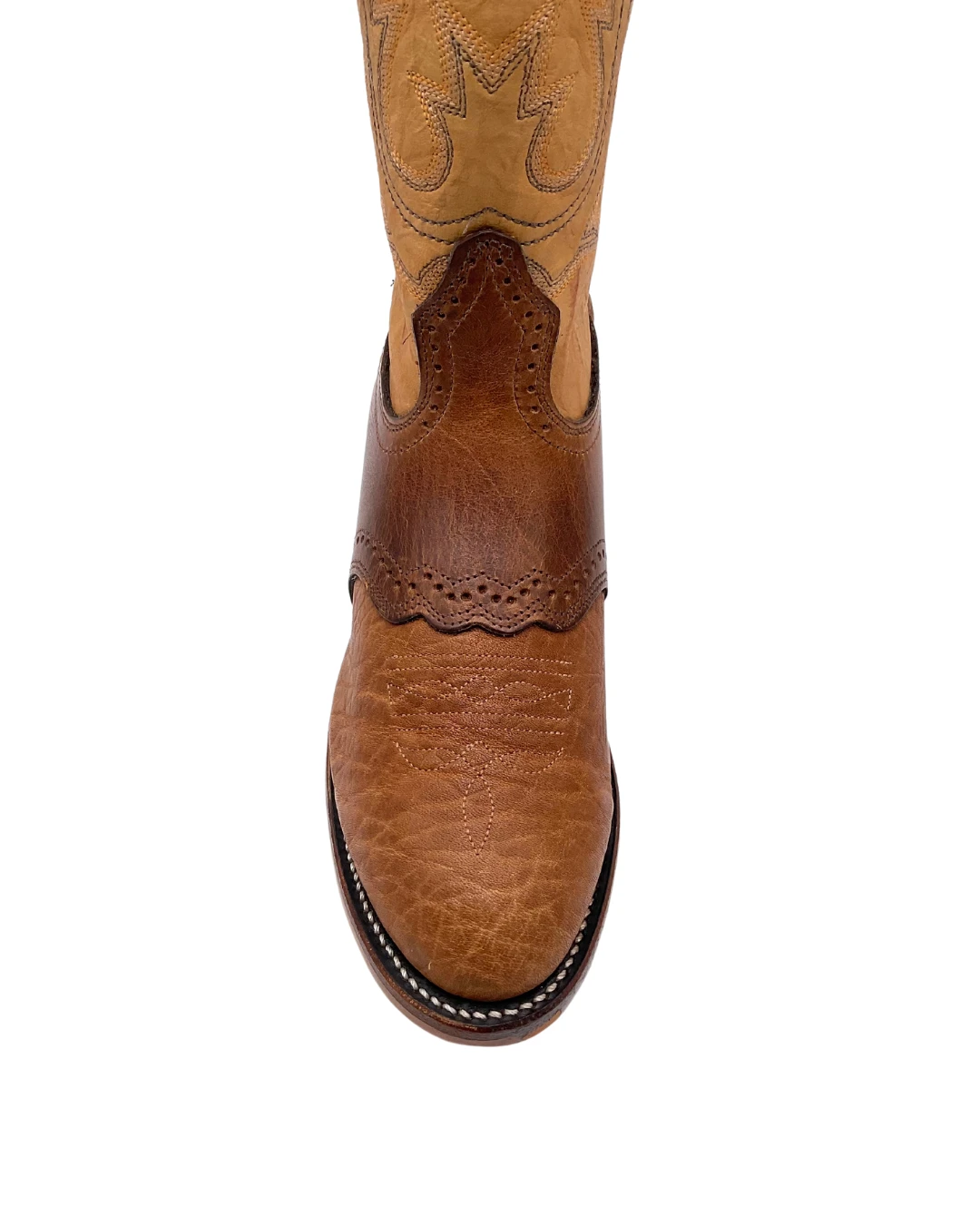 'Boulet' Men's 13" Buckaroo Western Round Toe - Cognac / Butterscotch 4 'Boulet' Men's 13" Buckaroo Western Round Toe - Cognac / Butterscotch - Image 2