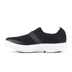 'OOFOS' Women's OOmg Fibre Low Slip On - White / Black -Shoes Specialty Store 5070WHTBLK 4 1024x1024@2x