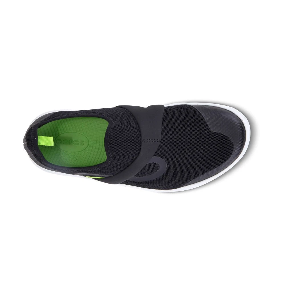 'OOFOS' Men's OOmg Mesh Low Slip On - White / Black 4 'OOFOS' Men's OOmg Mesh Low Slip On - White / Black - Image 2