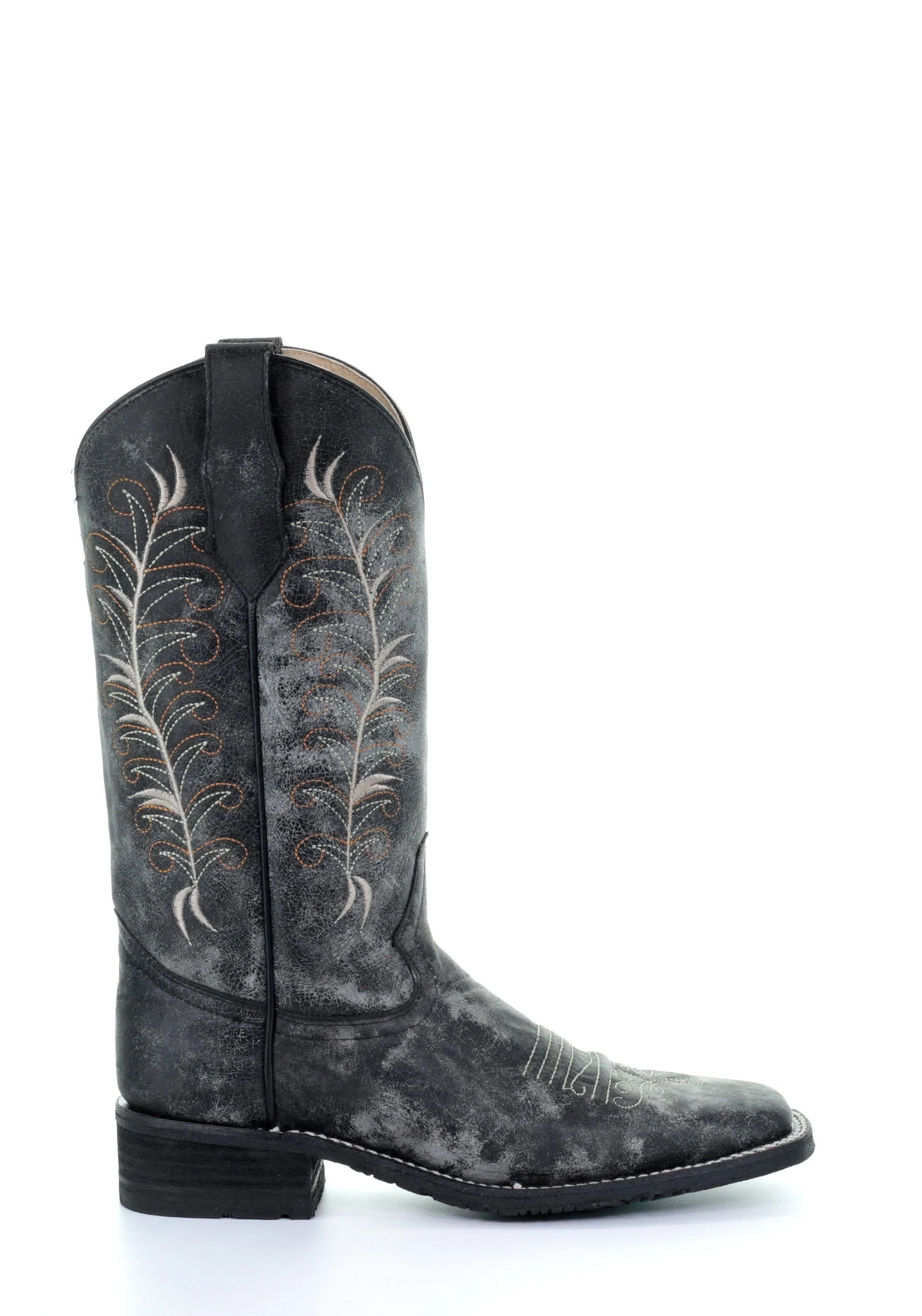 'Corral' Women's 12" Embroidered Western - Black / Sand 5 'Corral' Women's 12" Embroidered Western - Black / Sand - Image 4