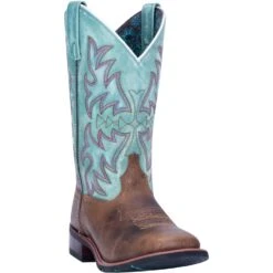 'Laredo' Women's 11" Anita Western Square Toe - Brown / Turquoise 14 'Laredo' Women's 11" Anita Western Square Toe - Brown / Turquoise -Shoes Specialty Store 5607 1 1024x1024@2x