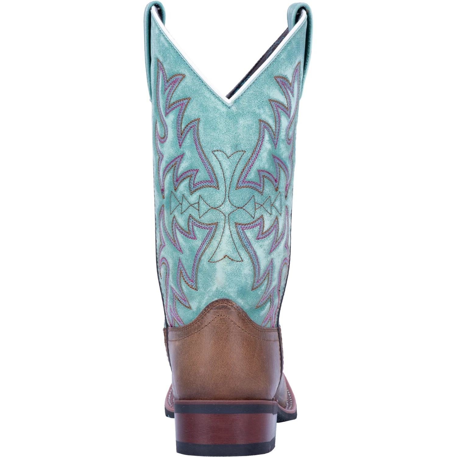 'Laredo' Women's 11" Anita Western Square Toe - Brown / Turquoise 7 'Laredo' Women's 11" Anita Western Square Toe - Brown / Turquoise - Image 5