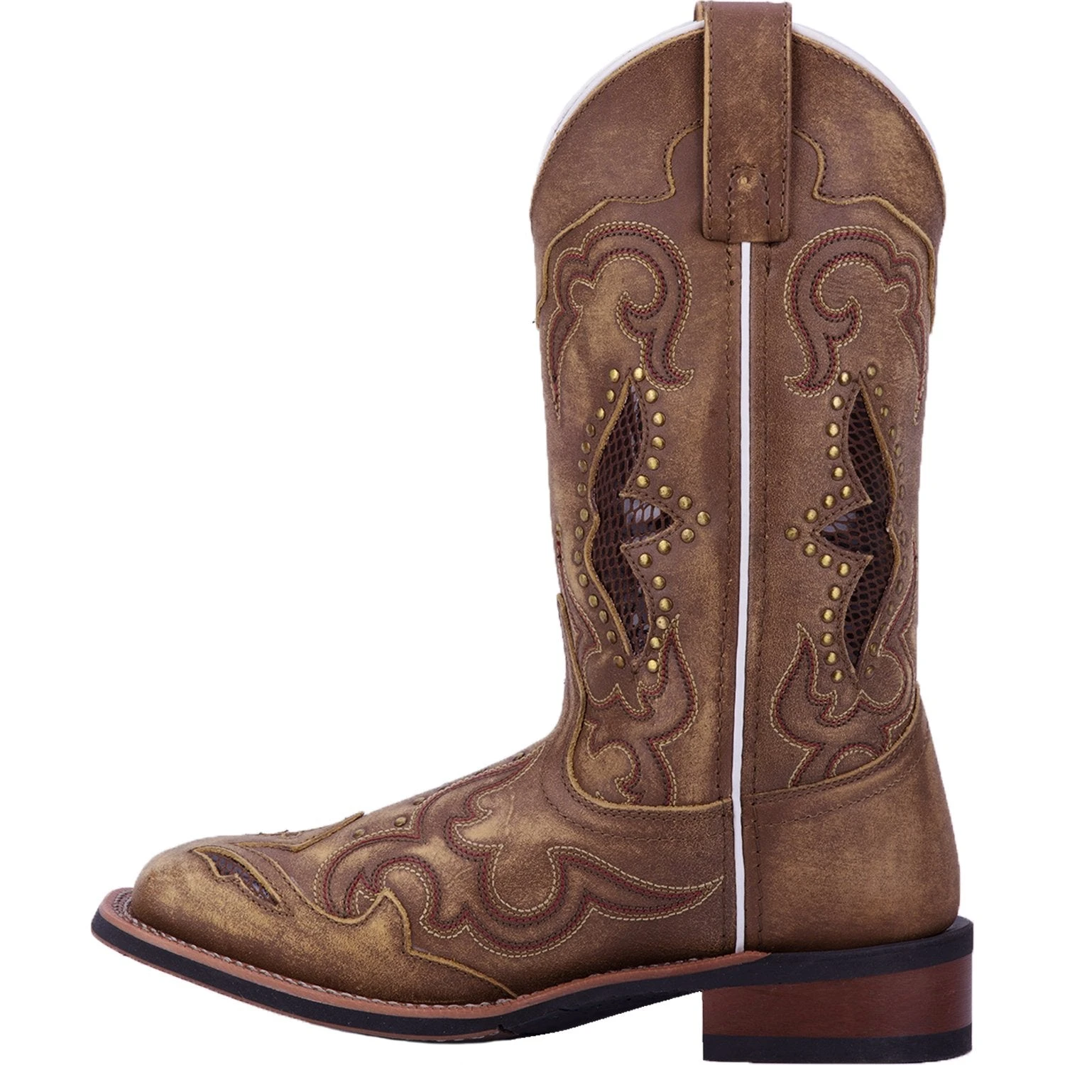 'Laredo' Women's 11" Spellbound Western Square Toe - Tan 9 'Laredo' Women's 11" Spellbound Western Square Toe - Tan - Image 7