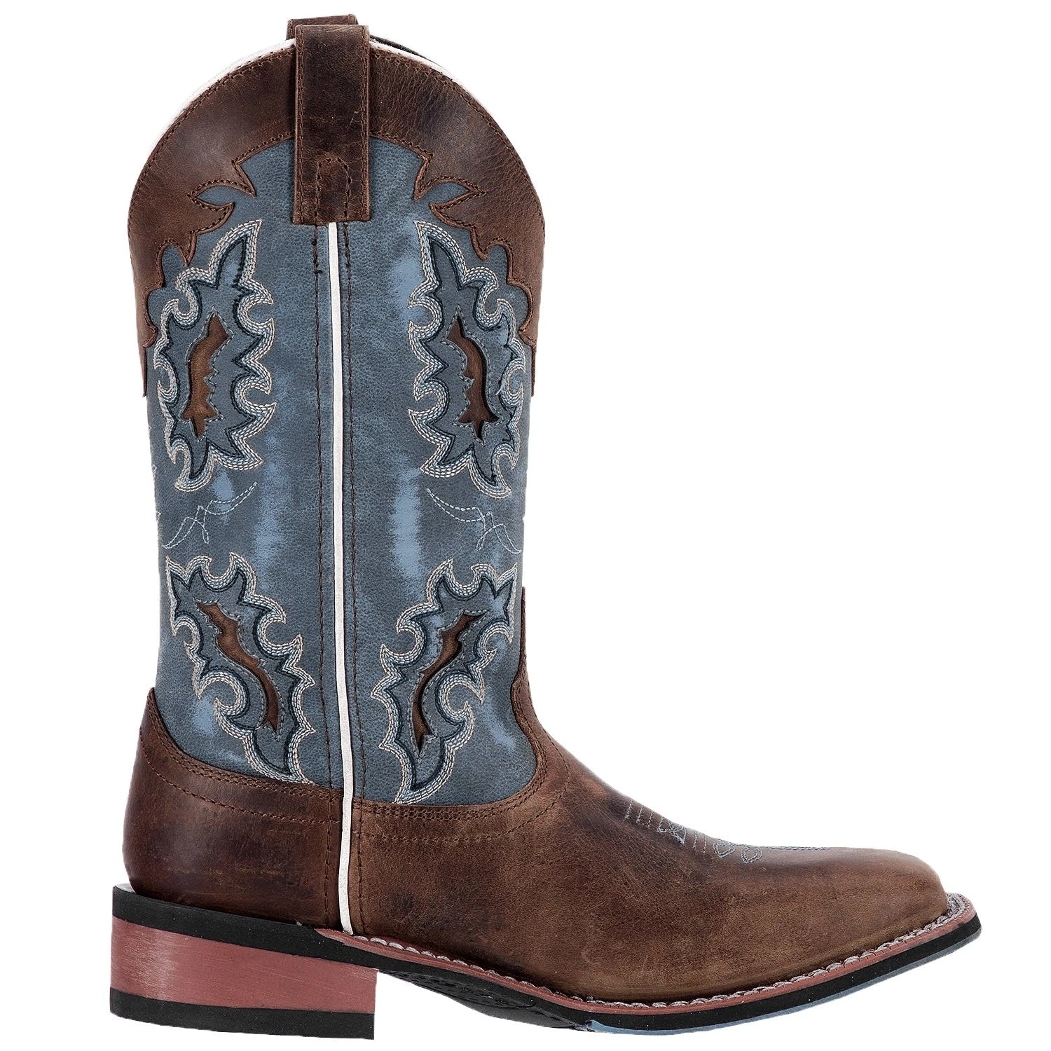 'Laredo' Women's 11" Isla Western Square Toe - Tan / Blue Denim 3 'Laredo' Women's 11" Isla Western Square Toe - Tan / Blue Denim