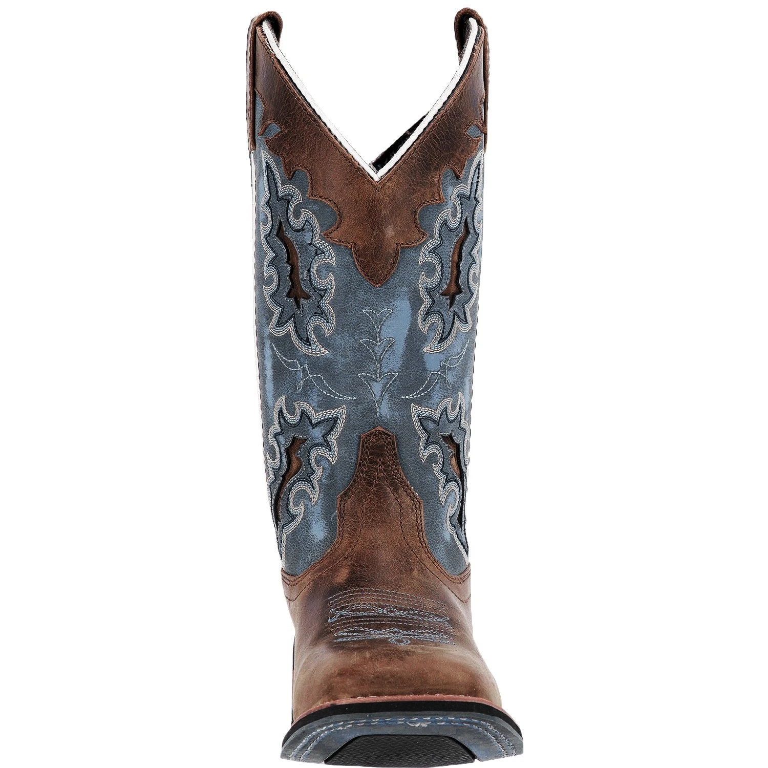 'Laredo' Women's 11" Isla Western Square Toe - Tan / Blue Denim 6 'Laredo' Women's 11" Isla Western Square Toe - Tan / Blue Denim - Image 4