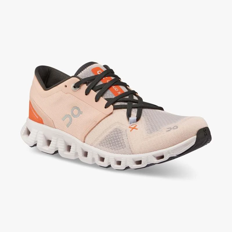 'On Running' Women's Cloud X 3 - Rose / Sand 6 'On Running' Women's Cloud X 3 - Rose / Sand - Image 4