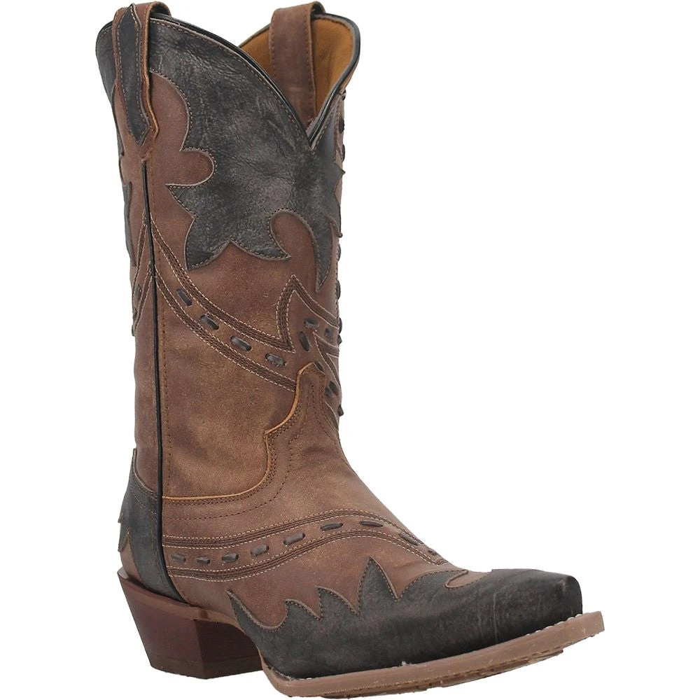'Laredo' Men's 12" Porter Overlay Western Snip Toe - Tan 3 'Laredo' Men's 12" Porter Overlay Western Snip Toe - Tan