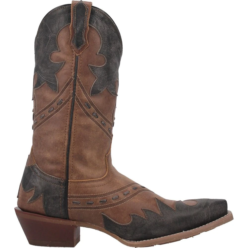 'Laredo' Men's 12" Porter Overlay Western Snip Toe - Tan 5 'Laredo' Men's 12" Porter Overlay Western Snip Toe - Tan - Image 3
