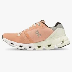 'On Running' Women's Cloudflyer 4 - Peach / Aloe -Shoes Specialty Store 71.98669 cloudflyer 4 fw22 peach aloe w g4 1024x1024@2x