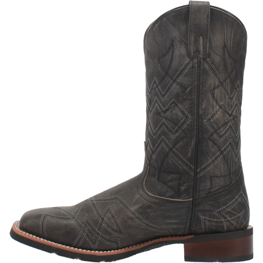 'Laredo' Men's 12" Axel Western Square Toe - Charcoal Black 9 'Laredo' Men's 12" Axel Western Square Toe - Charcoal Black - Image 7
