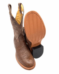 'Boulet' Men's 12" Roper Western Round Toe - Shoulder Noce Taurus / Organza Brown -Shoes Specialty Store 82095 1024x1024@2x