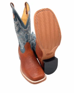 'Boulet' Men's 13" Western Square Toe - Utta Whisky / Puma Turqueza -Shoes Specialty Store 92935 1024x1024@2x