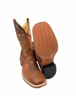 'Boulet' Men's 12" Saddle Vamp Western Square Toe - Shrunken Bomber / Ambergold -Shoes Specialty Store 93455 1024x1024@2x