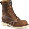 'Carolina' Men's 8" Ferric Moc Toe EH Soft Toe - Dark Brown