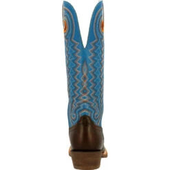 'Durango' Men's 15" Rebel Pro Western Saddle Boot - Chestnut / Brilliant Blue -Shoes Specialty Store DDB0337 back 1024x1024@2x