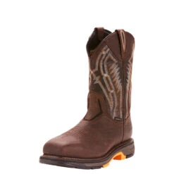 'Ariat' Men's 11" Workhog XT EH Comp Toe - Brown -Shoes Specialty Store F18 MNS Workhog XT Dare Simmons 10024952 front 1024x1024@2x