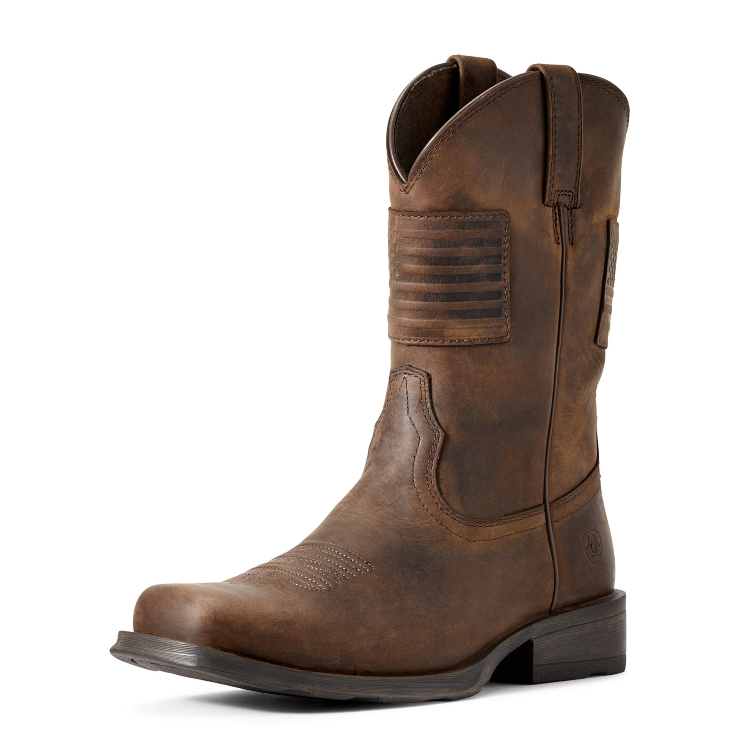 'Ariat' Men's 11" Rambler Patriot Square Toe - Brown 4 'Ariat' Men's 11" Rambler Patriot Square Toe - Brown - Image 2