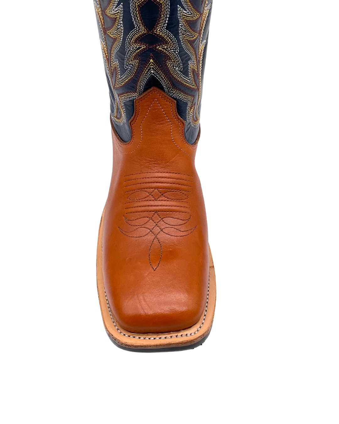 'Fenoglio Boots' Men's 13" Boomer Western Square Toe - Russet / Blue 4 'Fenoglio Boots' Men's 13" Boomer Western Square Toe - Russet / Blue - Image 2