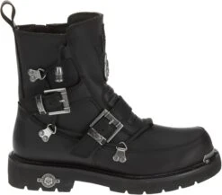 'Harley Davidson' Men's 6" Distortion Skull Zip Boot - Black