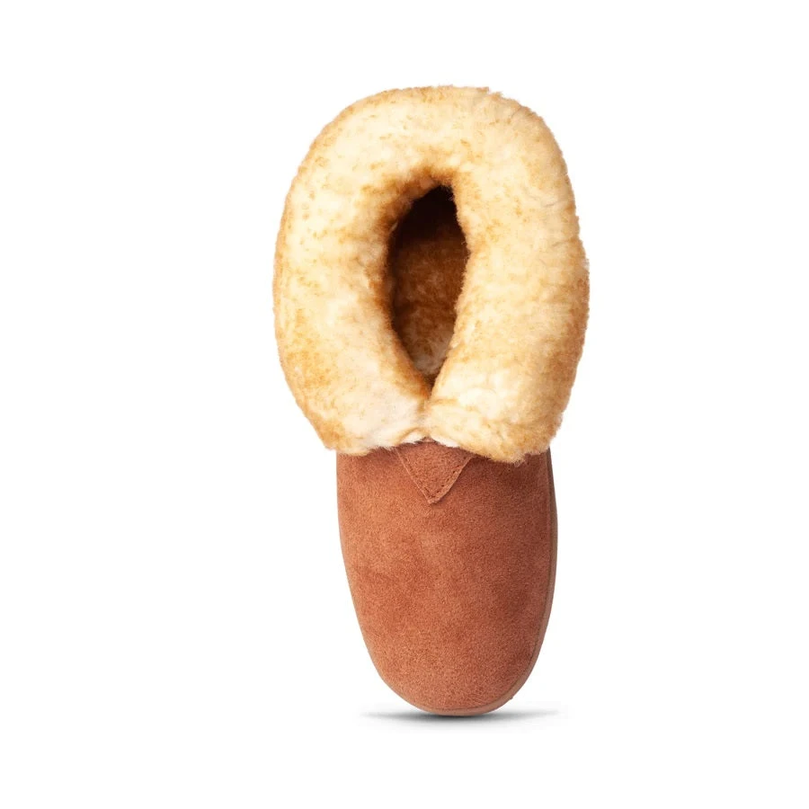 'Old Friend Footwear' Men's Bootee Slipper - Chestnut (Extra Wide) 4 'Old Friend Footwear' Men's Bootee Slipper - Chestnut (Extra Wide) - Image 2