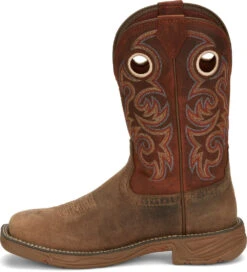 'Justin' Men's 11" Rush Western Square Toe - Peanut Tan / Bronze Orange -Shoes Specialty Store JST 009 SE7402 1024x1024@2x