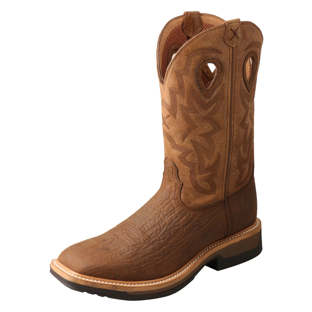 'Twisted X' Men's Lite Western WP Work - Dk. Brown / Tan 3 'Twisted X' Men's Lite Western WP Work - Dk. Brown / Tan