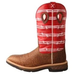 'Twisted X' Men's 12" Western Work Square Toe - Distressed Saddle / Ruby Red -Shoes Specialty Store MXB0008 LT 4800x4800 dbb7cdd8 07a2 4a73 8bce 4667d672a281 1024x1024@2x