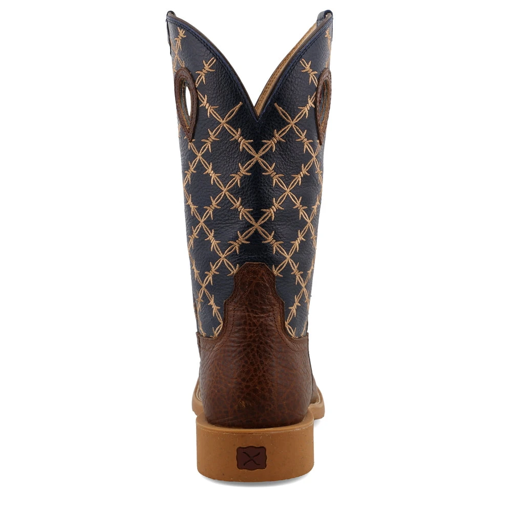 'Twisted X' Men's 12" Tech X Western Square Toe - Rustic Brown/ Navy 7 'Twisted X' Men's 12" Tech X Western Square Toe - Rustic Brown/ Navy - Image 5