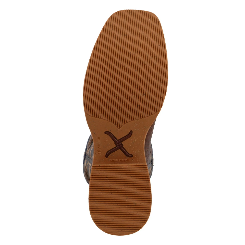 'Twisted X' Men's 12" Tech X Western Square Toe - Rustic Brown/ Navy 5 'Twisted X' Men's 12" Tech X Western Square Toe - Rustic Brown/ Navy - Image 3