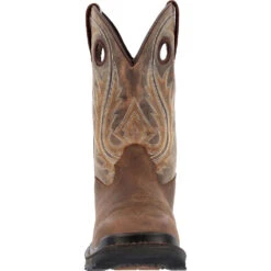 'Rocky' Men's 11" Ram's Horn EH Western Square Toe - Western Dark Brown 12 'Rocky' Men's 11" Ram's Horn EH Western Square Toe - Western Dark Brown -Shoes Specialty Store RKW0393 front 1024x1024@2x