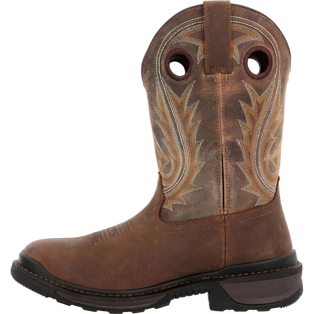 'Rocky' Men's 11" Ram's Horn EH Western Square Toe - Western Dark Brown 9 'Rocky' Men's 11" Ram's Horn EH Western Square Toe - Western Dark Brown - Image 7