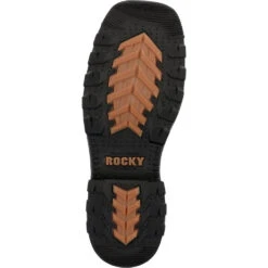 'Rocky' Men's 11" Ram's Horn EH Western Square Toe - Western Dark Brown 11 'Rocky' Men's 11" Ram's Horn EH Western Square Toe - Western Dark Brown -Shoes Specialty Store RKW0393 outsole 1024x1024@2x