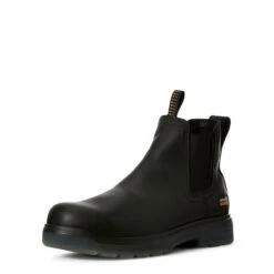'Ariat' Men's Turbo Chelsea EH WP Comp Toe - Black -Shoes Specialty Store S19 MNS WORK Couto 10027330 3 4 front 1024x1024@2x