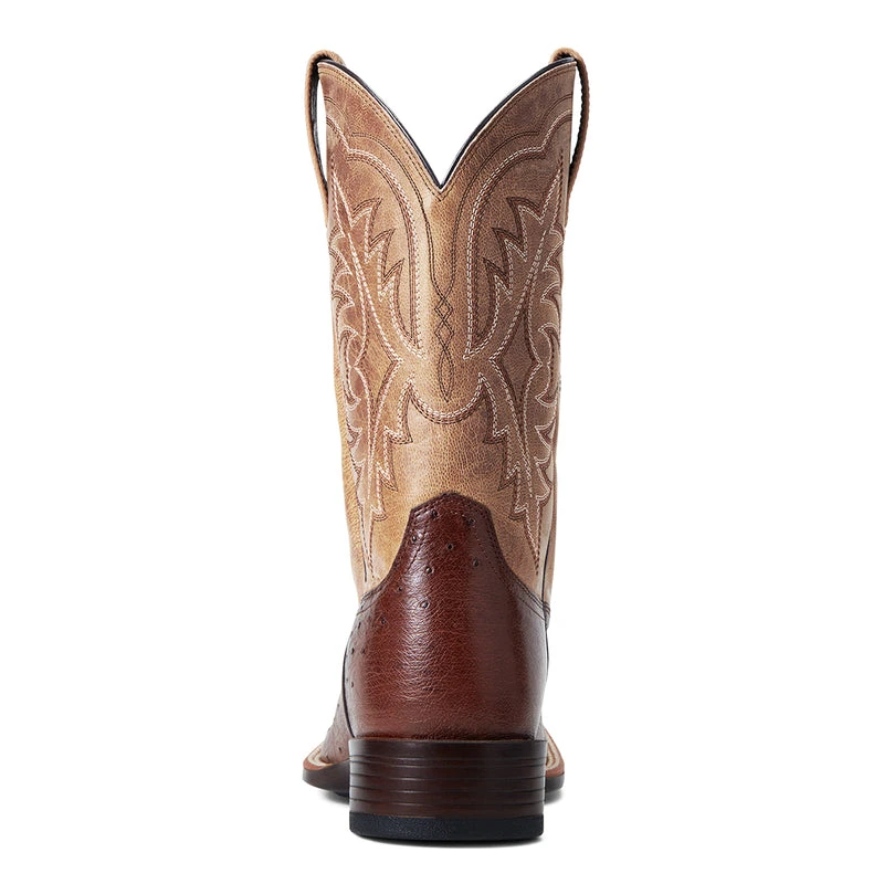 'Ariat' Men's 11" Night Life Ultra Western Square Toe - Antique Tabac Smooth Quill Ostrich / Sorrel Brown 7 'Ariat' Men's 11" Night Life Ultra Western Square Toe - Antique Tabac Smooth Quill Ostrich / Sorrel Brown - Image 5
