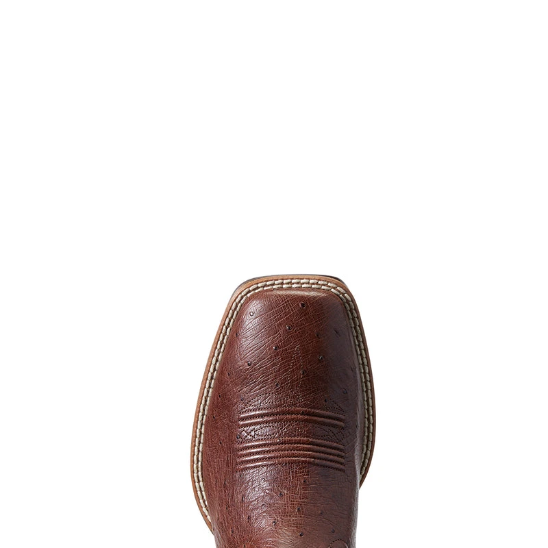 'Ariat' Men's 11" Night Life Ultra Western Square Toe - Antique Tabac Smooth Quill Ostrich / Sorrel Brown 4 'Ariat' Men's 11" Night Life Ultra Western Square Toe - Antique Tabac Smooth Quill Ostrich / Sorrel Brown - Image 2