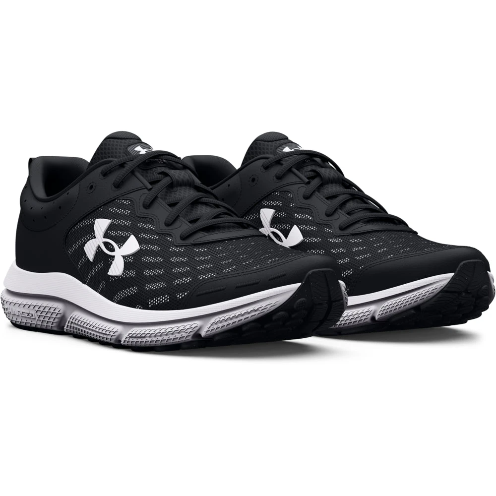 'Under Armour' Men's Charged Assert 10 - Black / White (Extra Wide) 6 'Under Armour' Men's Charged Assert 10 - Black / White (Extra Wide) - Image 4